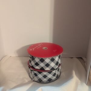 Source Unknown Black and White Checkered Ribbon